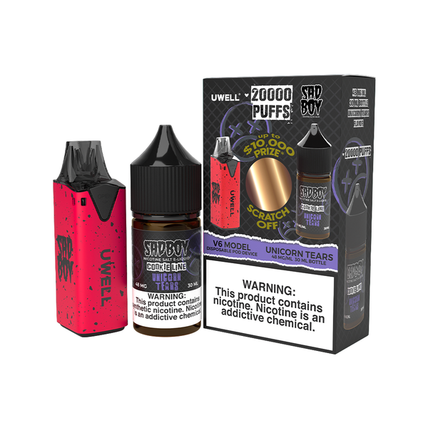Uwell V6 Pod Kit + Sadboy Salt 30mL Bundle - $9.52  eJuices.co