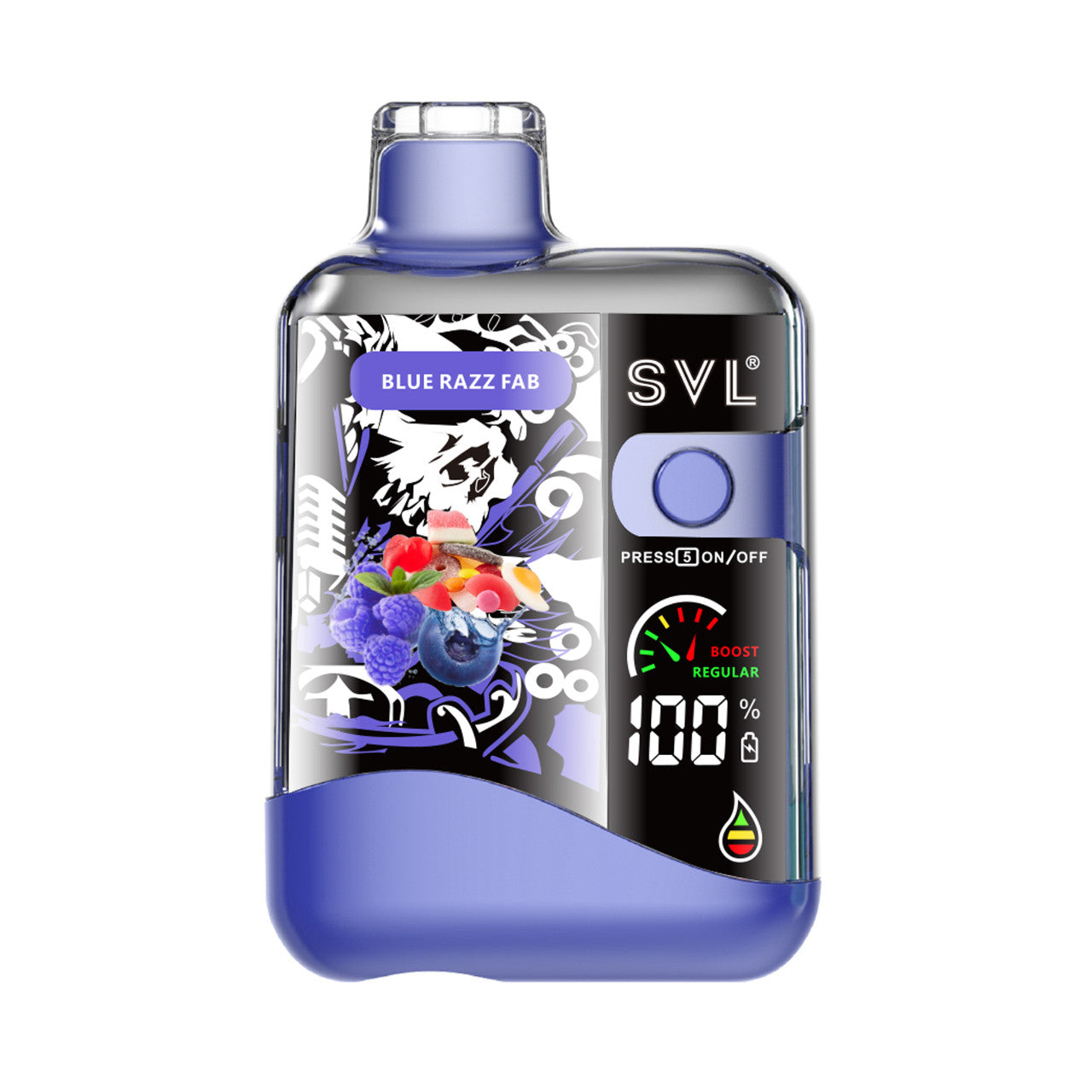 SVL BX12000 Disposable Vape 18mL Best Flavor Blue Razz Fab
