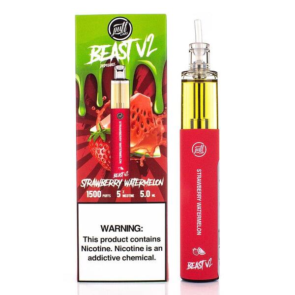 Best Deal Puff Labs Beast V2 Single Disposable Vape 5mL - Strawberry Watermelon