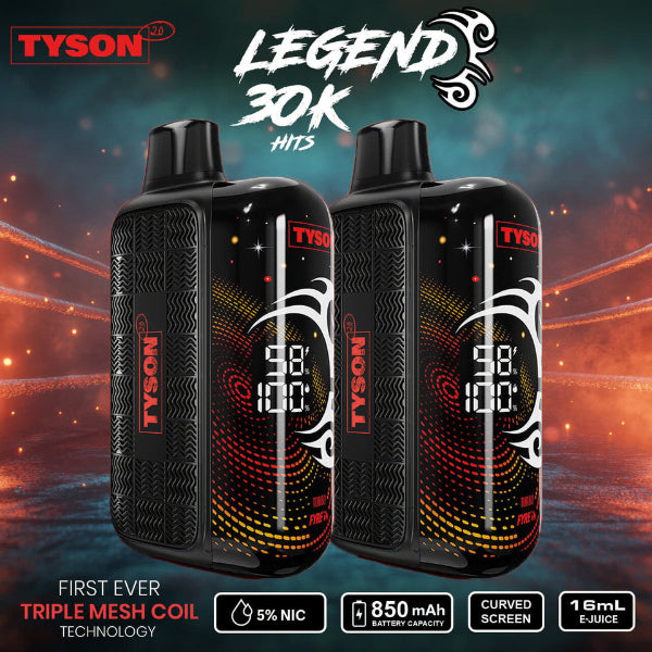 Tyson 2.0 Legend 30,000 Puffs Disposable - $11.75 eJuices.co Tyson 2.0 Legend 30,000 Puffs Disposable - $11.75 eJuices.co