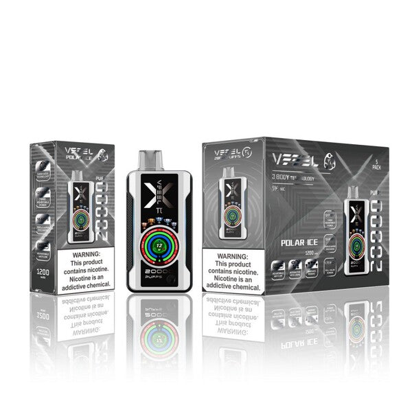 Best Deal VFEEL Pi 20000 Puff Vape 5 Pack 25mL - Polar Ice