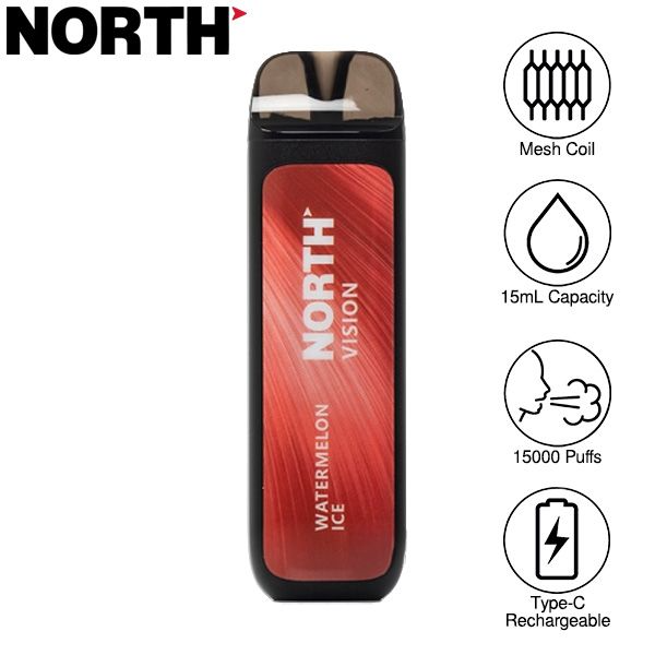 North Vision 15000 Puffs Rechargeable Disposable Vape 15mL - $10.75 eJuices.co North Vision 15000 Puffs Rechargeable Disposable Vape 15mL - $10.75 eJuices.co