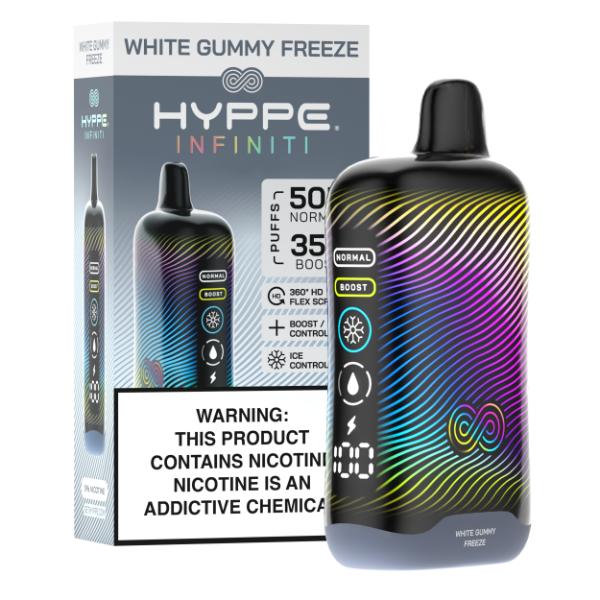 Hyppe Infiniti 50,000 Puffs Disposable - White Gummy Freeze