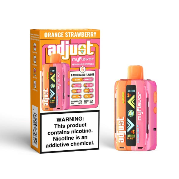 Best Deal Adjust MyFlavor 40,000 Puffs Disposable Disposable - Orange Strawberry