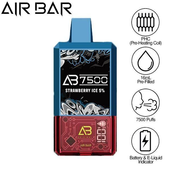 Air Bar AB7500 Puffs Disposable Vape 10 Pack 16mL - $80.96  eJuices.co
