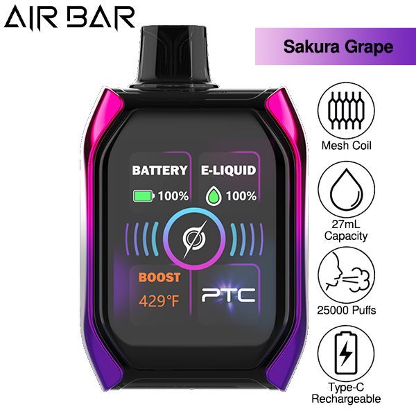 Best Deal Air Bar Aura Disposable (Pack of 5) - Sakura Grape