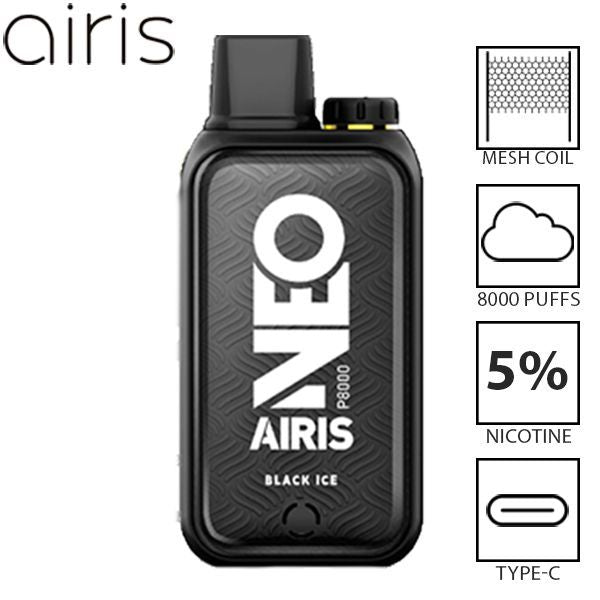 Airis Neo P8000 8000 Puffs Rechargeable Vape Disposable 20mL - $38.88 eJuices.co Airis Neo P8000 8000 Puffs Rechargeable Vape Disposable 20mL - $38.88 eJuices.co