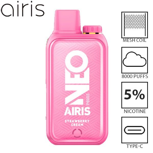 Airis Neo P8000 8000 Puffs Rechargeable Vape Disposable 20mL - $38.88 eJuices.co Airis Neo P8000 8000 Puffs Rechargeable Vape Disposable 20mL - $38.88 eJuices.co