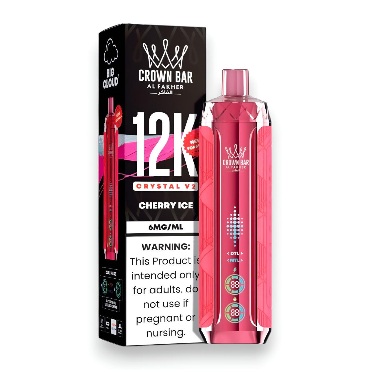 Al Fakher Crown Bar Crystal V2 12K Puff Disposable