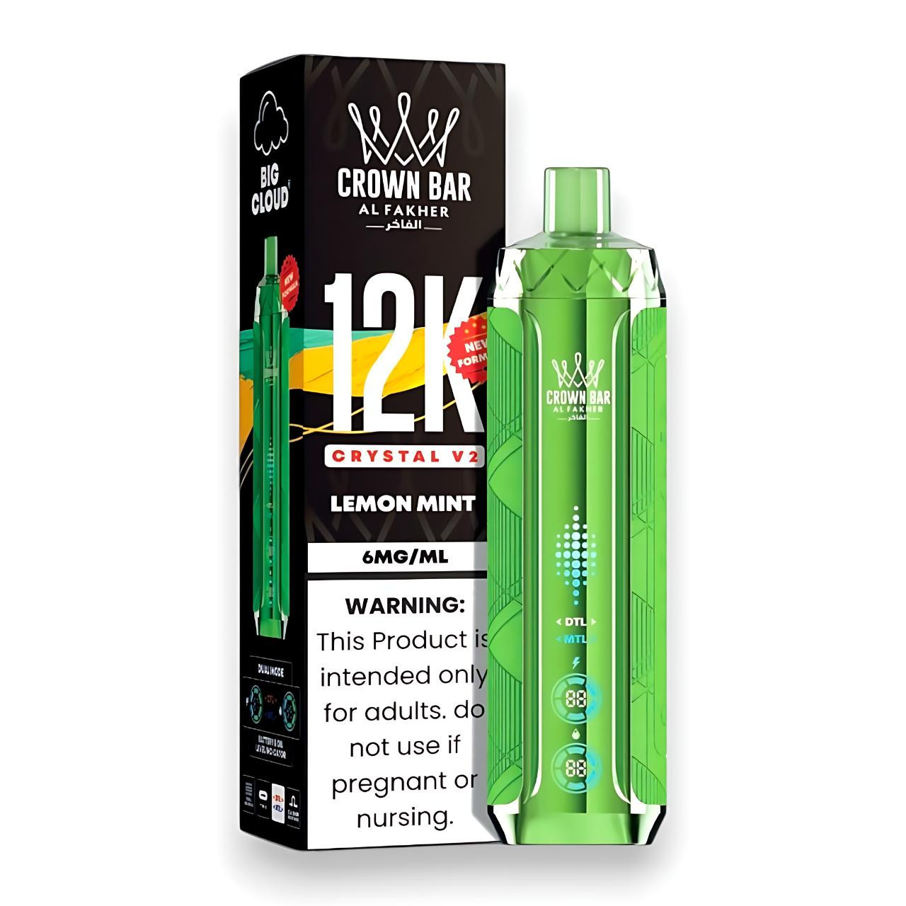 Al Fakher Crown Bar Crystal V2 12K Puff Disposable