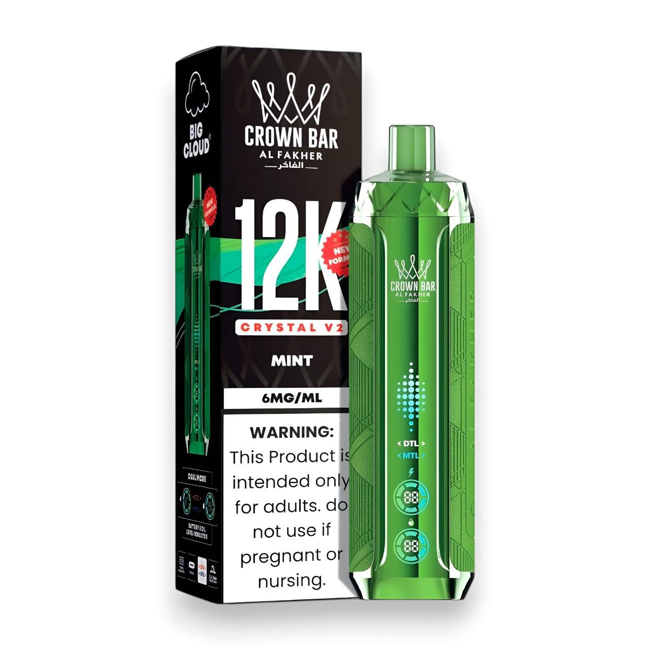 Al Fakher Crown Bar Crystal V2 12K Puff Disposable