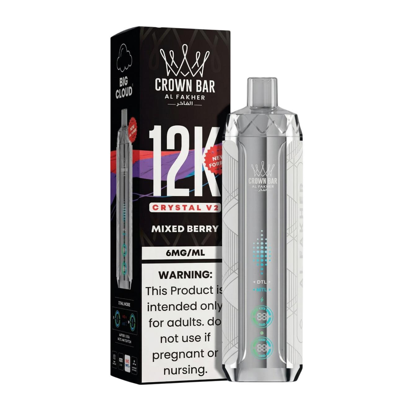 Al Fakher Crown Bar Crystal V2 12K Puff Disposable