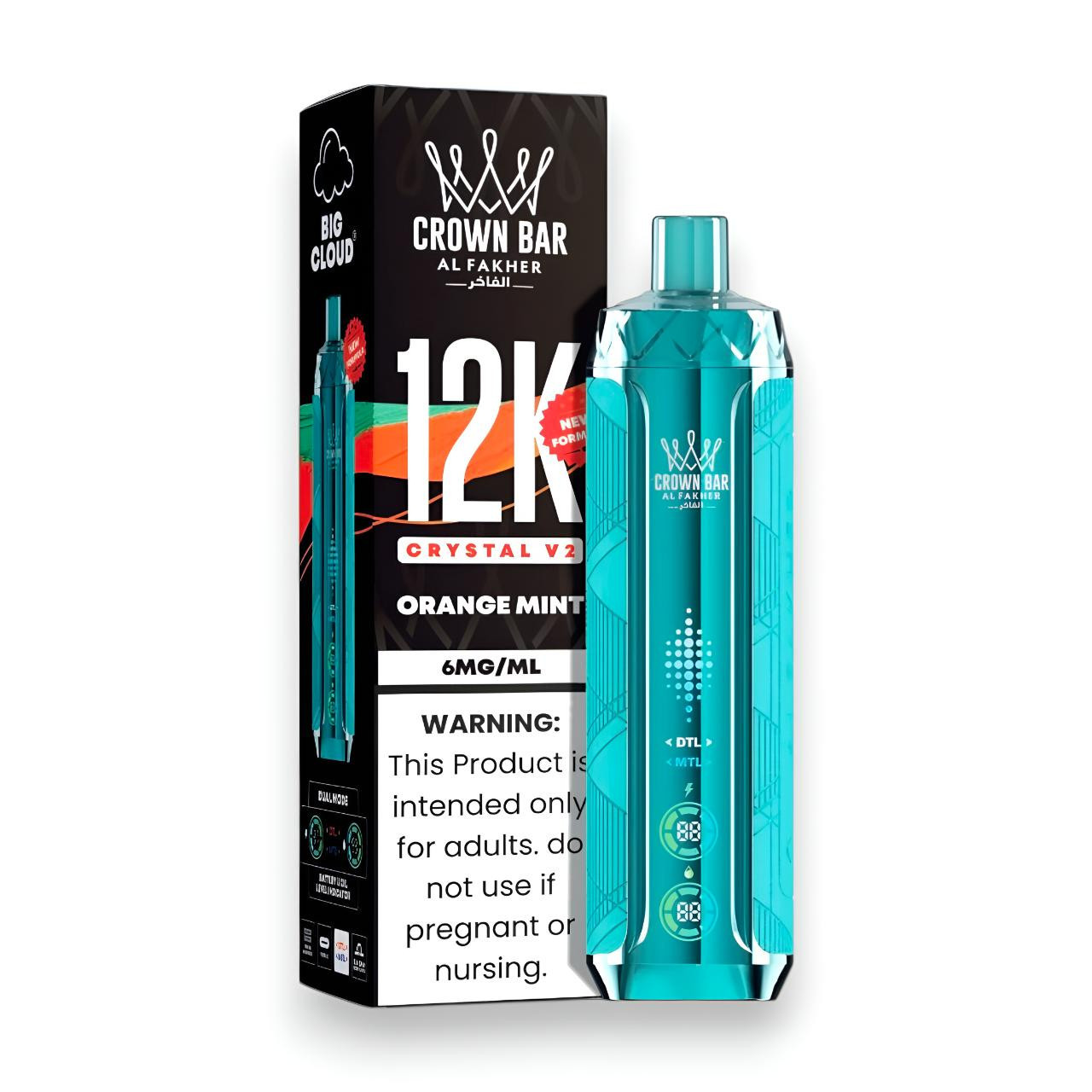 Al Fakher Crown Bar Crystal V2 12K Puff Disposable