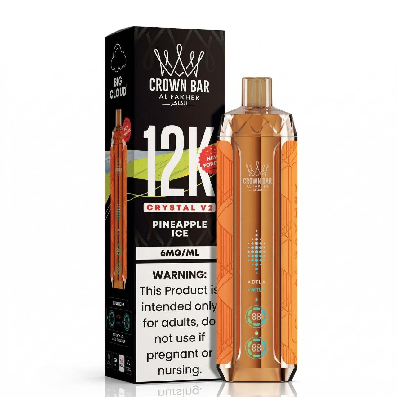 Al Fakher Crown Bar Crystal V2 12K Puff Disposable