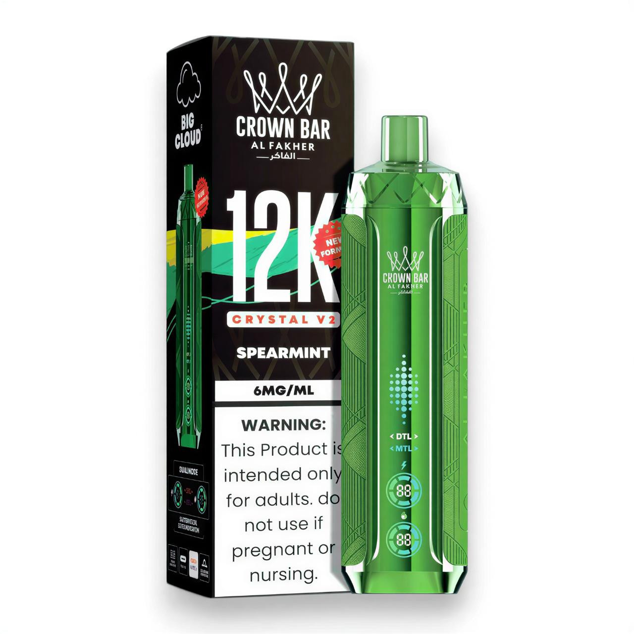 Al Fakher Crown Bar Crystal V2 12K Puff Disposable