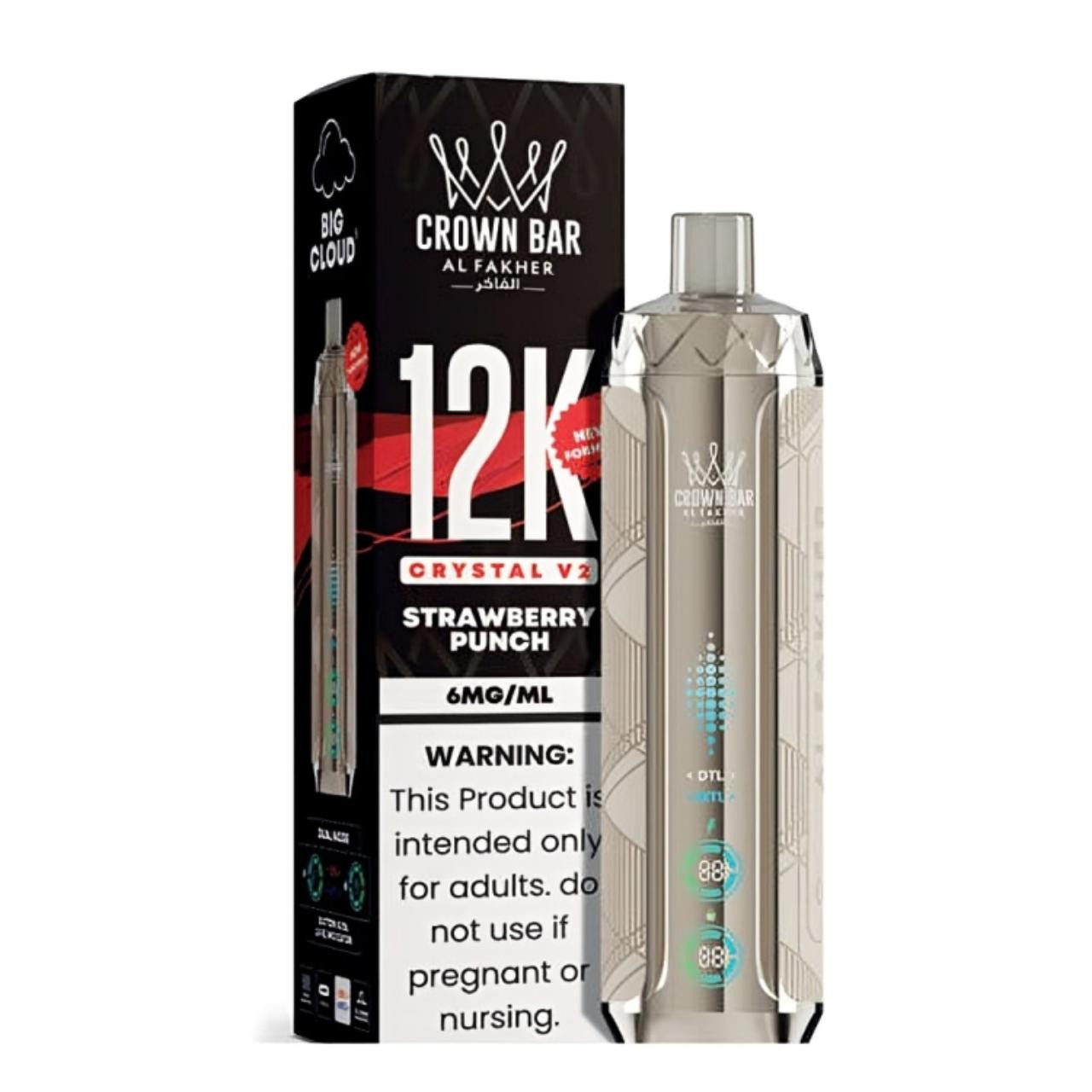 Al Fakher Crown Bar Crystal V2 12K Puff Disposable