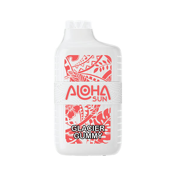 Best Deals Aloha Sun 7000 Puffs Vape Disposable 15mL Best Flavor Glacier Gummy
