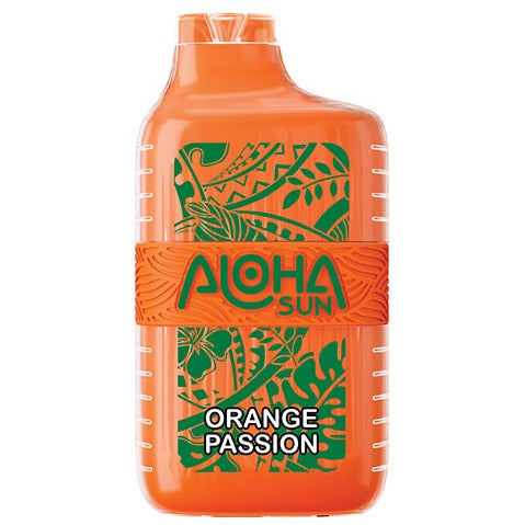 Aloha Sun 7000 Puffs Vape 10 Pack 15mL Best Flavor Orange Passion