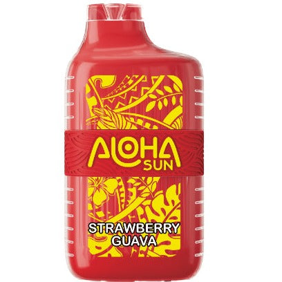 Aloha Sun 7000 Puffs Vape 10 Pack 15mL Best Flavor Strawberry Guava