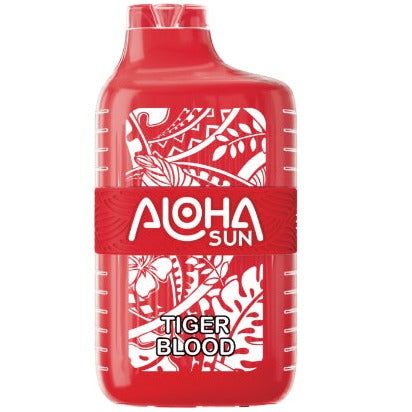 Aloha Sun 7000 Puffs Vape 10 Pack 15mL Best Flavor Tiger Blood