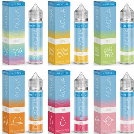 Aqua 60ML Vape Juice by Marina Vape Best Flavors Drops Flow Mist Oasis Pure Swell