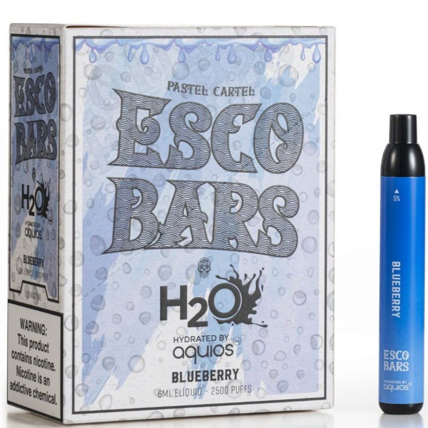 Aquios x Esco Bars 2500 Puffs Disposable 10-Pack Best Flavor Blueberry