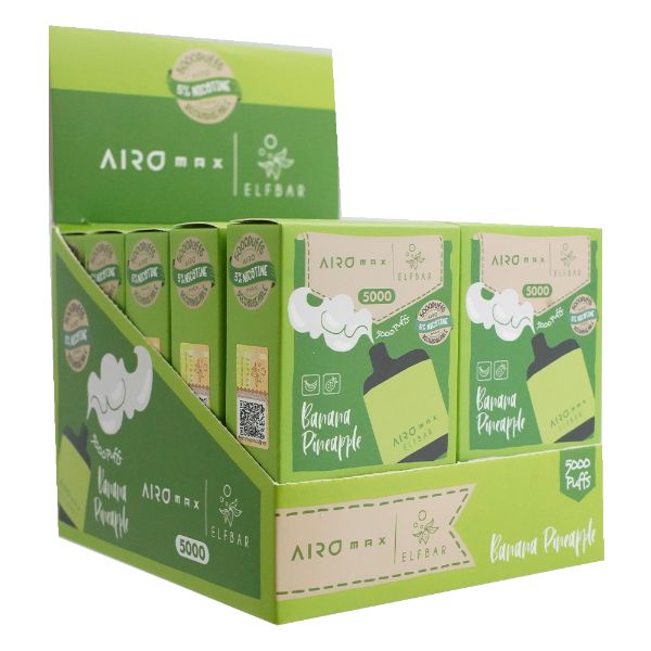 Elf Bar Airo Max 5000 Puffs Disposable Vape 10 Pack - $40.46 eJuices.co Elf Bar Airo Max 5000 Puffs Disposable Vape 10 Pack - $40.46 eJuices.co