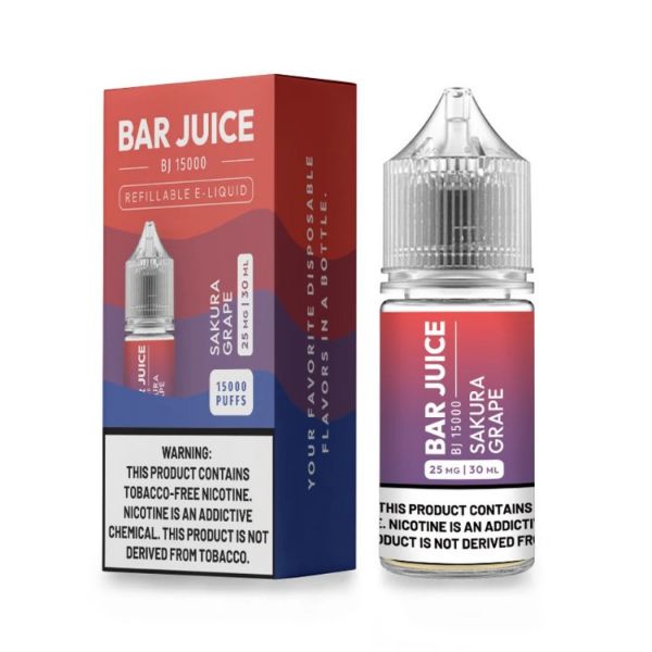 Bar Juice BJ15000 Salt 30mL Vape Juice Best Flavor Sakura Grape