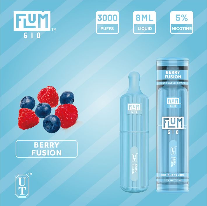 Flum GIO Disposable Vape 10-Pack Best Flavor - Berry Fusion