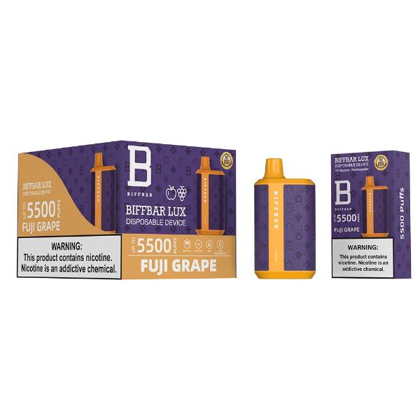 Fuji Grape Biff Bar Luxx 5500 Puffs Disposable 10-Pack Wholesale Deal!