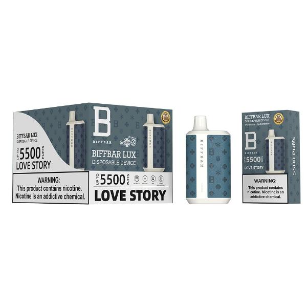 Love Story Biff Bar Luxx 5500 Puffs Disposable 10-Pack Best Deal!