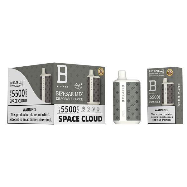 Space Cloud Biff Bar Luxx 5500 Puffs Disposable 10-Pack Bulk Deal!