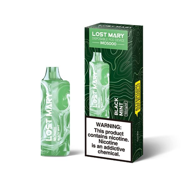 Best Deal Lost Mary MO5000 Disposable Vape by Elf Bar 10 Pack 13.5mL Black Mint