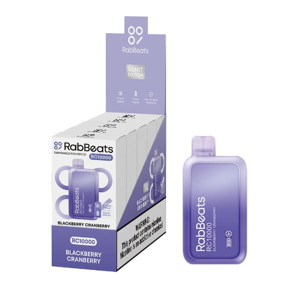 RabBeats RC10000 10000 Puffs Disposable Vape 18mL Best Flavor Blackberry Cranberry