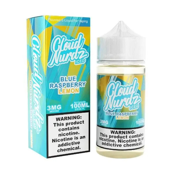 Best Deal Cloud Nurdz 100mL Vape Juice - Blue Raspberry Lemon Iced