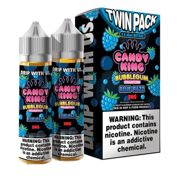 Best Deal Candy King Bubblegum Vape Juice 120mL - Blue Razz
