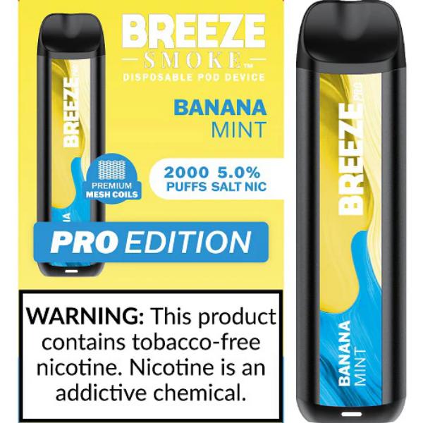 Breeze Smoke Pro W/ Mesh Coil TFN Disposable 2000 Puffs