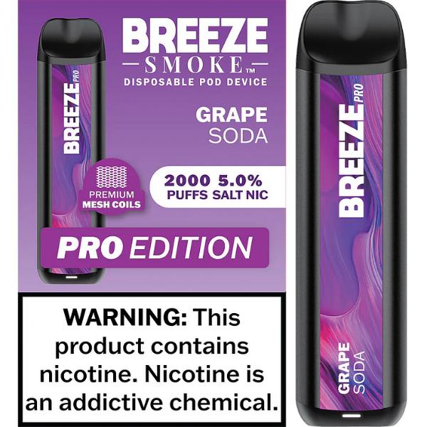 Breeze Smoke Pro W/ Mesh Coil TFN Disposable 2000 Puffs