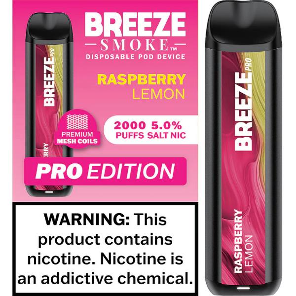 Breeze Smoke Pro W/ Mesh Coil TFN Disposable 2000 Puffs