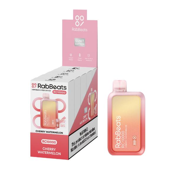 RabBeats RC10000 10000 Puffs Disposable Vape 18mL Best Flavor Cherry Watermelon