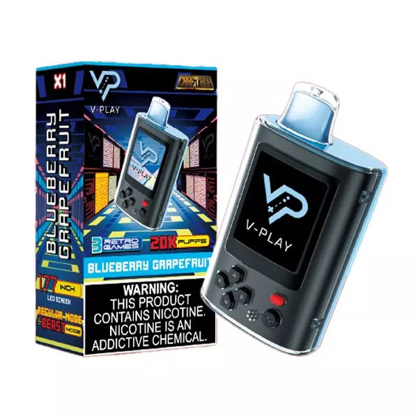 Best Deal CraftBox V-Play 20K Puffs Rechargeable Disposable vape 25mL - Blueberry Grapefruitfruit