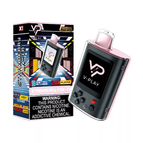 Best Deal CraftBox V-Play 20K Puffs Rechargeable Disposable vape 25mL - Strawberry Fun-Ta