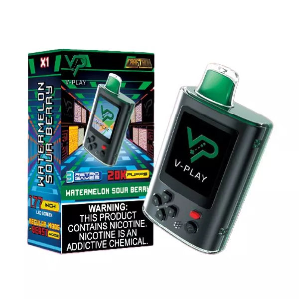 Best Deal CraftBox V-Play 20K Puffs Rechargeable Disposable vape 25mL - Watermelon Sour Berry