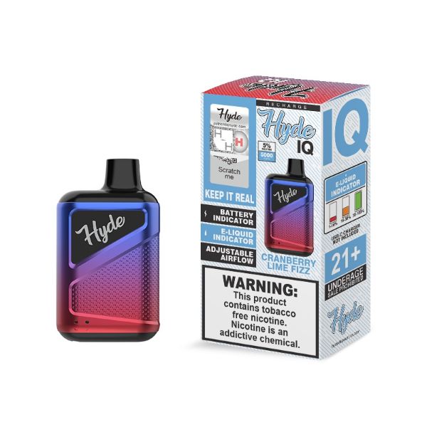 Cranberry Lime Fizz Hyde IQ 5000 Puffs Single Disposable 