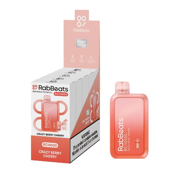 RabBeats RC10000 10000 Puffs Disposable Vape 18mL Best Flavor Crazy Berry Cherry