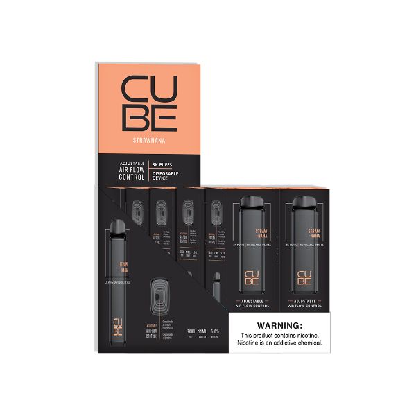 Best Deal VaporTech Cube Disposable 10-Pack Strawnana