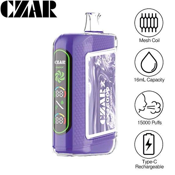 CZAR CX15000 Disposable-Pack of 5-Berry Rainbow-50mg