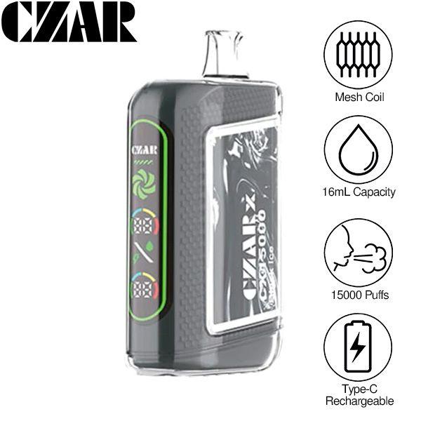 CZAR CX15000 Disposable-Pack of 5-Black Ice-50mg