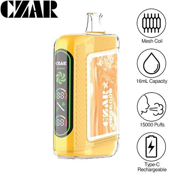 CZAR CX15000 Disposable-Pack of 5-Peach Ice-50mg