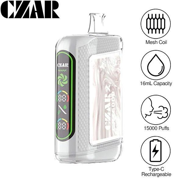 CZAR CX15000 Disposable-Pack of 5-White Ice-50mg